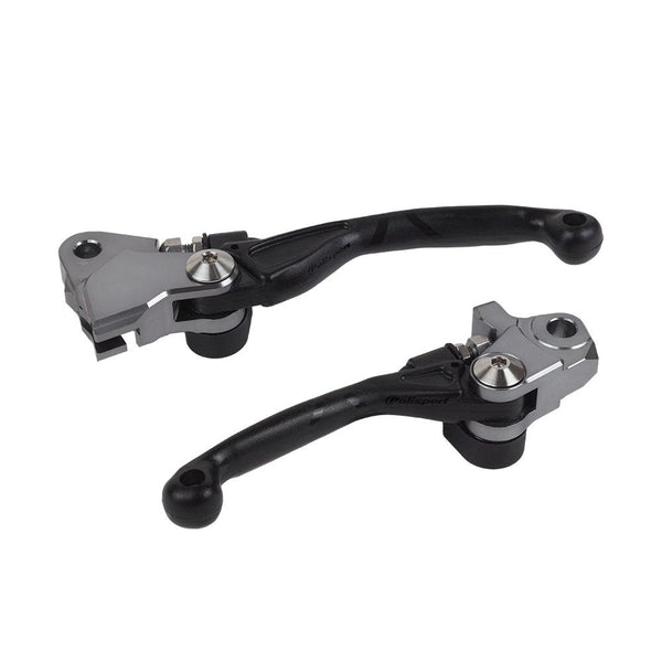 POLISPORT FOLDING LEVER SET KTM/HUSQVARNA - BLACK 1