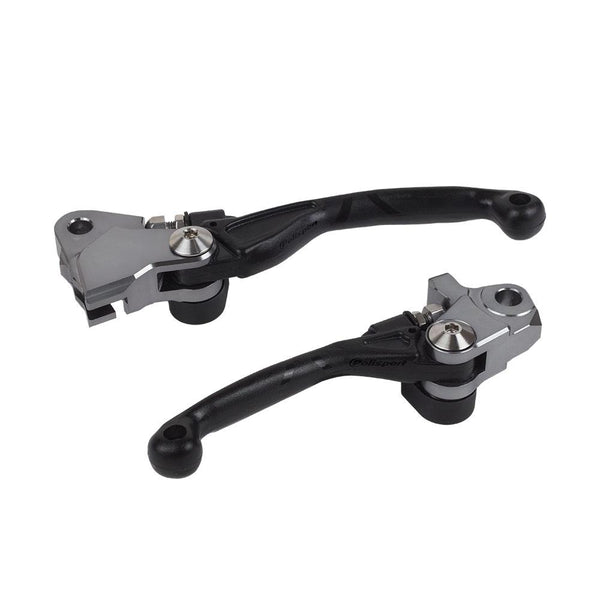 POLISPORT FOLDING LEVER SET KTM 125SX 14-15/TC/FC 19-22 - BLACK 1