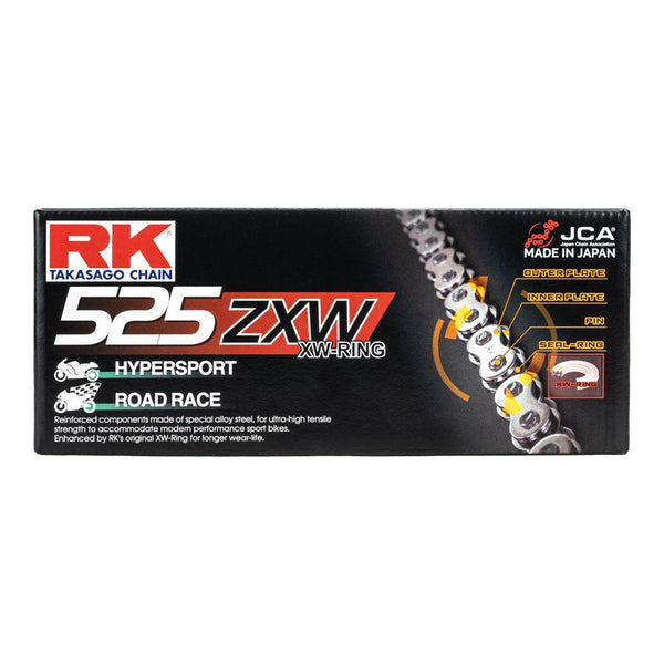 RK CHAIN 525ZXW - 124 LINK - NATURAL 1