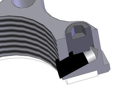 Gilles Tooling top yoke nutACMA aluminum M28X1,0, ACMA-28-10 - 3