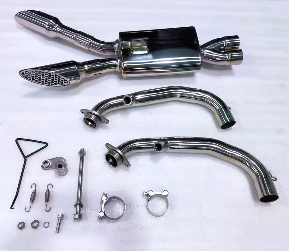 CFMOTO 450SR, 450SS, 450SR-S Stainless Steel Low Mount Exhaust System 2023-24