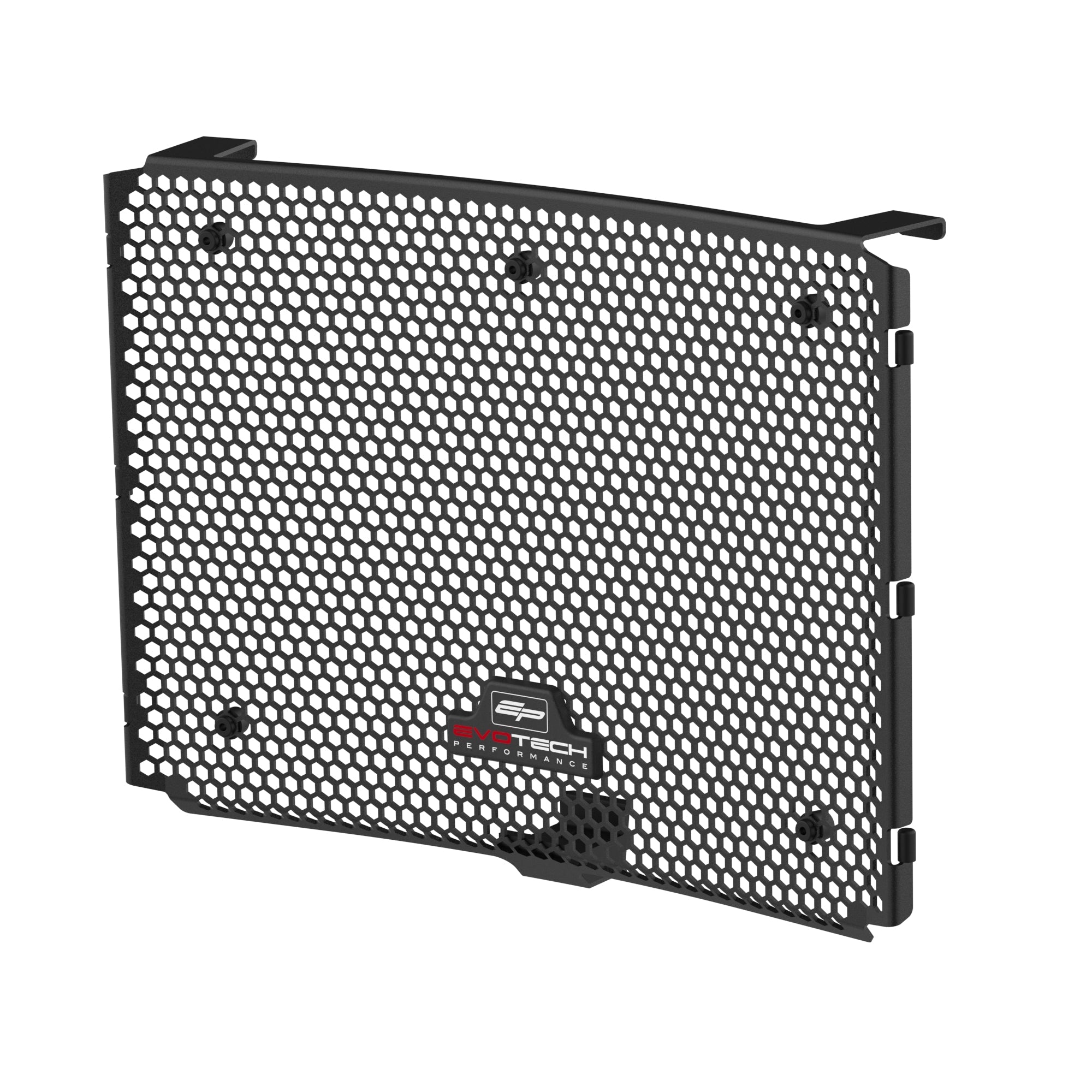 The Evotech Radiator Guard for the Aprilia RS 457 is specifically shaped to match the motorcycle's shape. The aluminium radiator shield features EP's signature hexagonal matrix for increased air flow.