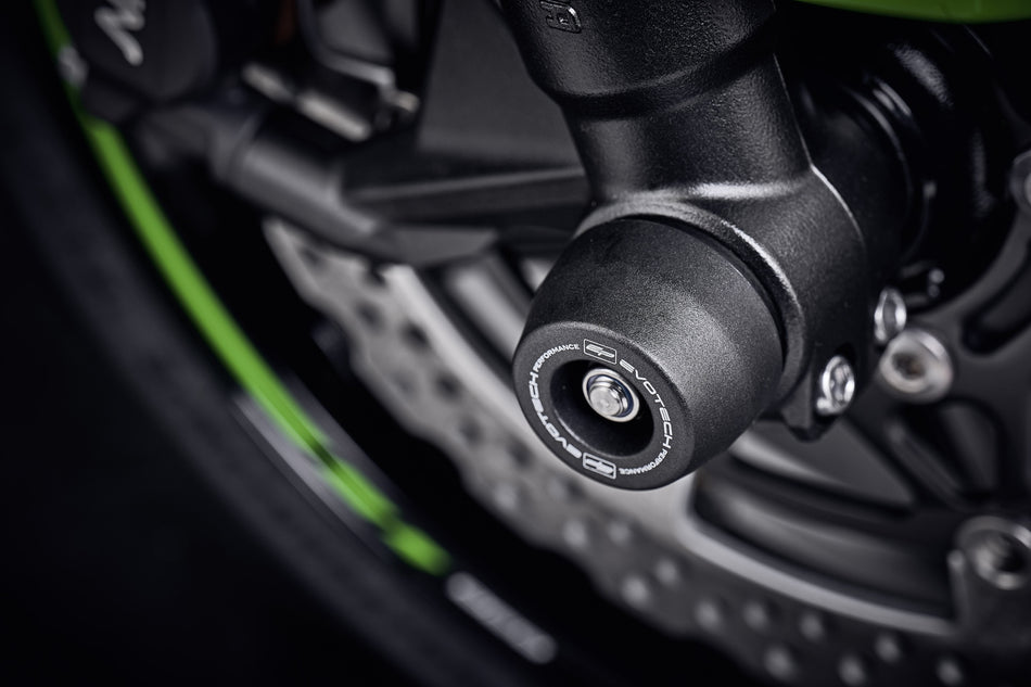 Evotech Front Spindle Bobbins - Kawasaki Ninja ZX-6R 40th Anniversary Edition (2024+)