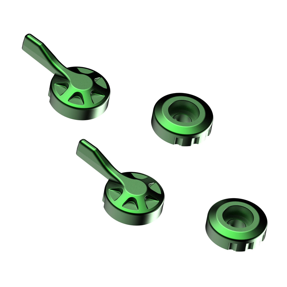 Evotech Evo Brake And Clutch Lever Green Adjusters - 1