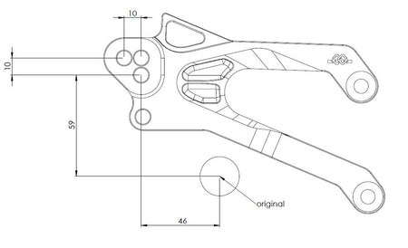 Gilles Tooling rearset FXR, FXR-Y05-CUP-B - 3