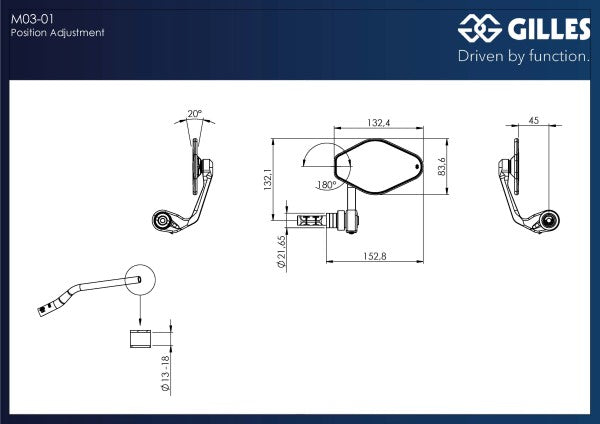 Gilles Tooling STRATOS barend- mirror symmetrical, M03-01-BD