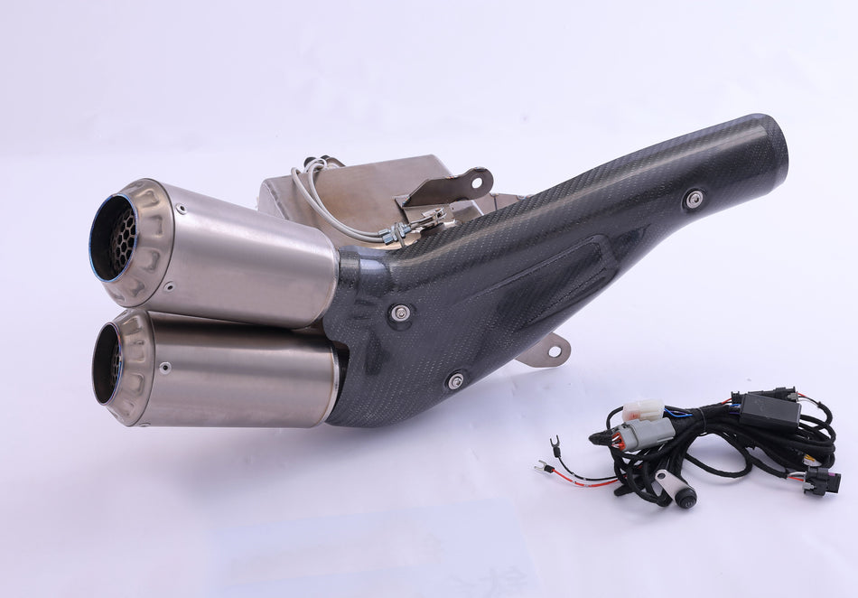 Triumph Rocket 3R & GT 2500 Titanium Bimodal Stealth Side Mount Titanium Slip-On 2024-2025