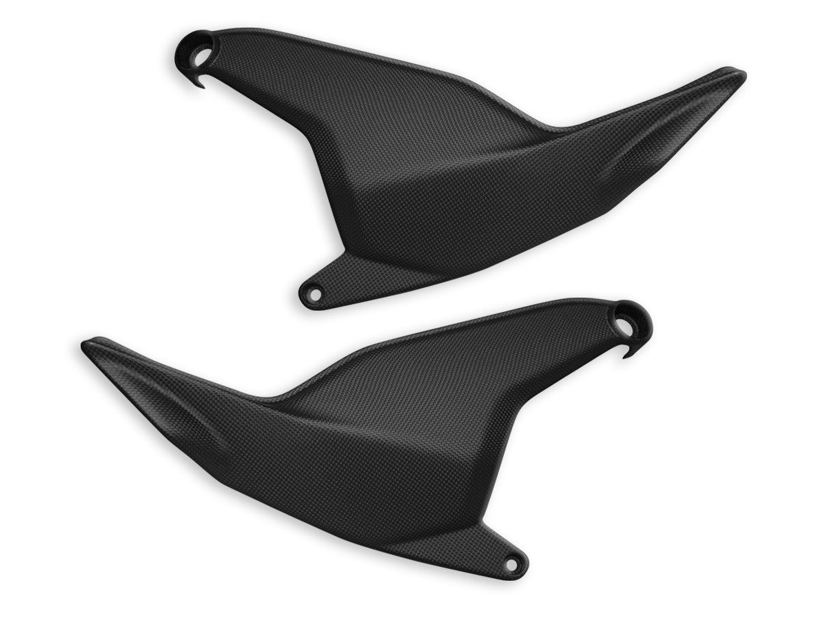 CRB105O - DIAVEL V4 MATT CARBON REAR FRAME COVERS - DBK Special Parts - 1