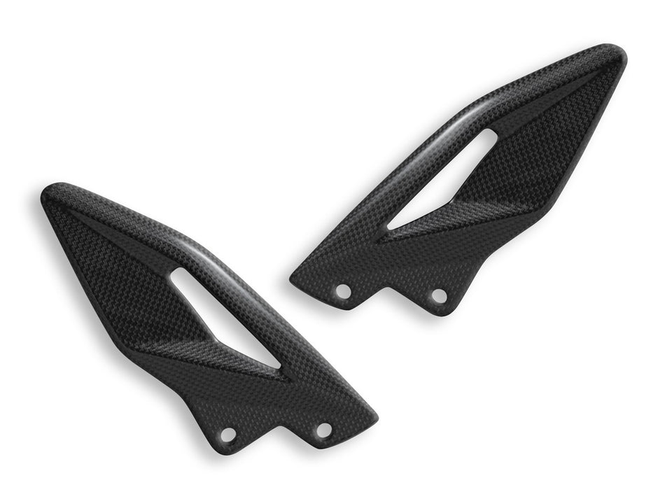 CRB90L - TRIUMPH STREET TRIPLE GLOSSY CARBON HEEL GUARDS - DBK Special Parts - 1