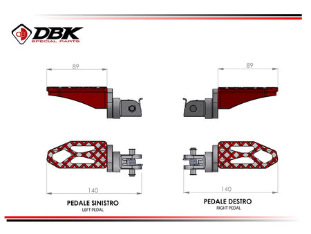 KPDM03 - ADJUSTABLE PILOT FOOTPEGS KIT - DBK Special Parts - 4