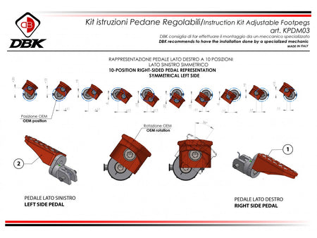 KPDM03 - ADJUSTABLE PILOT FOOTPEGS KIT - DBK Special Parts - 3