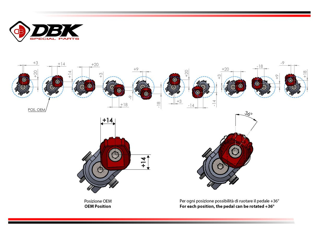 KPDM07 - BMW R1300GS SPORT ADJUSTABLE PILOT FOOTPEGS KIT - DBK Special Parts - 3