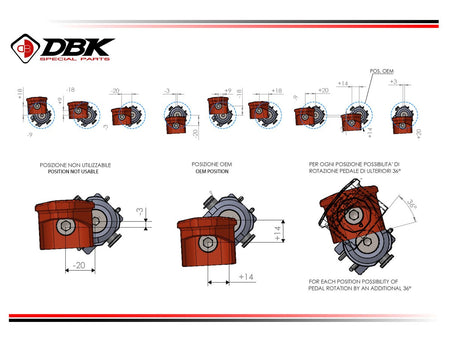 KPDM08 - BMW R1300GS TOURING ADJUSTABLE PILOT FOOTPEGS KIT - DBK Special Parts - 3