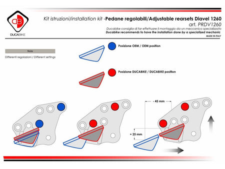 PRDV12601 - DIAVEL 1260 ADJUSTABLE REARSET - DBK Special Parts - 2