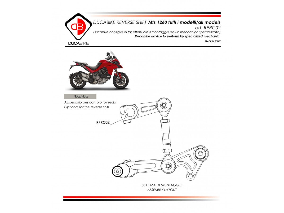 RPRC02 - REVERSE SHIFT SUPPORT MTS 1260 - DBK Special Parts - 3