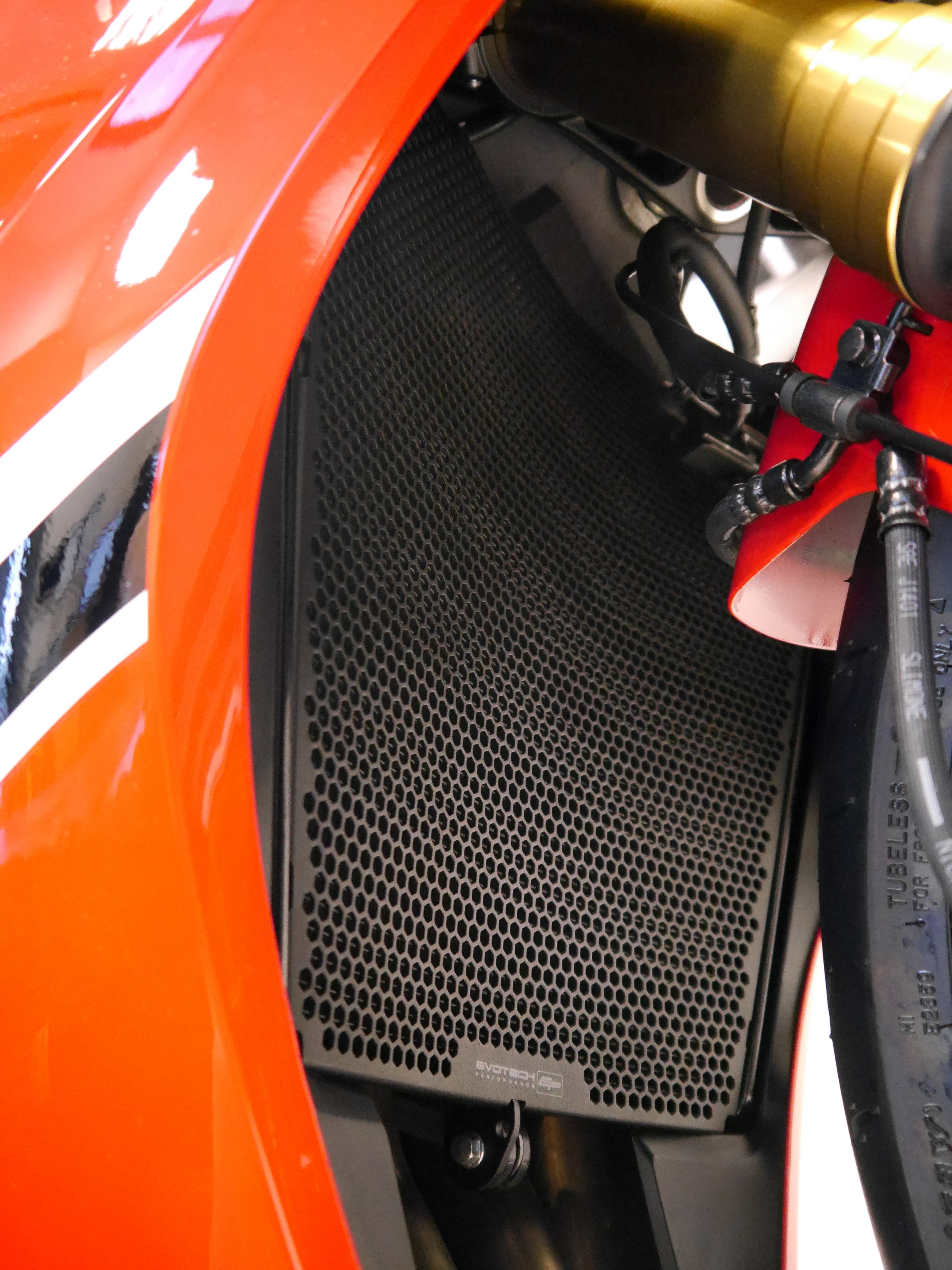 Close up of the EP Radiator Guard for Honda CBR1000RR SP